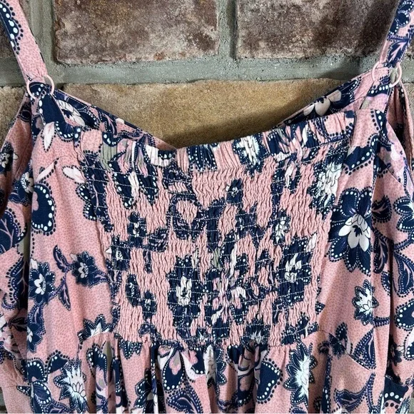 TORRID Pink/Blue/White Floral Print Sweetheart Dress - Picture 7 of 11